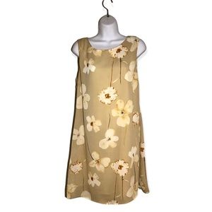 VINTAGE Studio Women’s 8 Semi Sheer Lined Shift Sleeveless Floral Dress